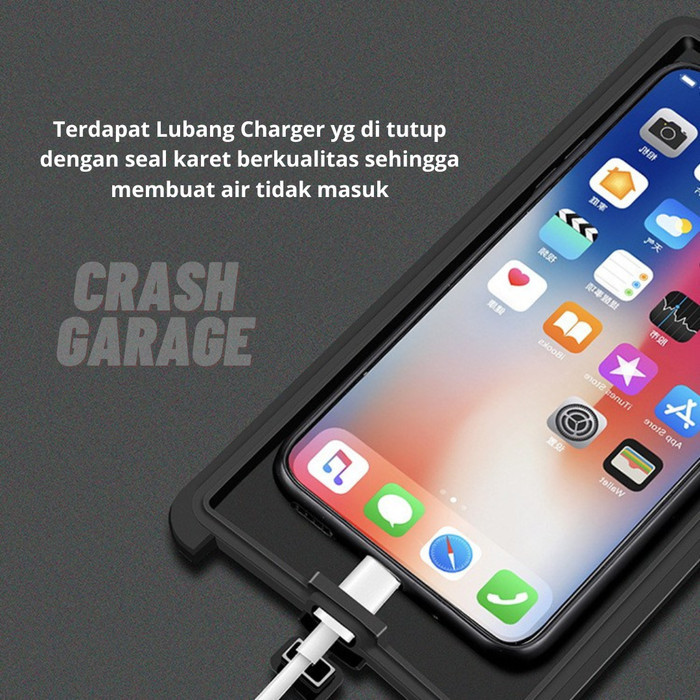 GUB Plus 17 Holder HP Motor Full Besi Waterproof Anti Air Dudukan HP