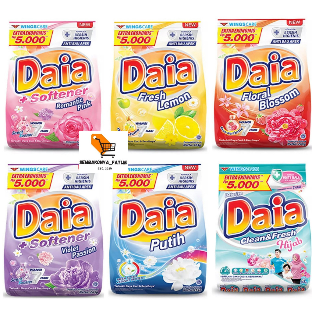 

New Arrival Daia Deterjen Bubuk 245 Gram Dsk4