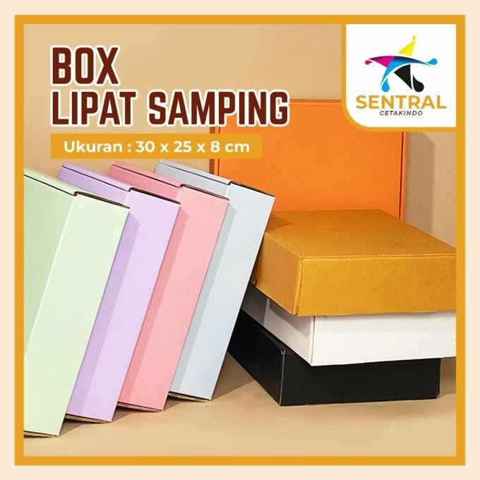 Ready stock] Box DC LIPAT SAMPING 30 x 25 x 8 cm Box LS/ Box kue/ box cake mini/box polos/kardus