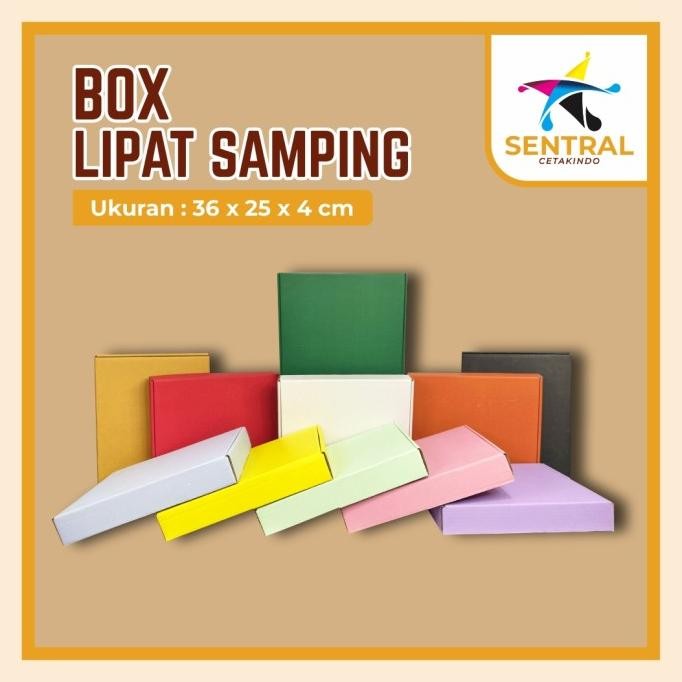 *****] Box DC LIPAT SAMPING 36 x 25 x 4 cm Box LS/ Box kue/ box cake mini/box polos/kardus