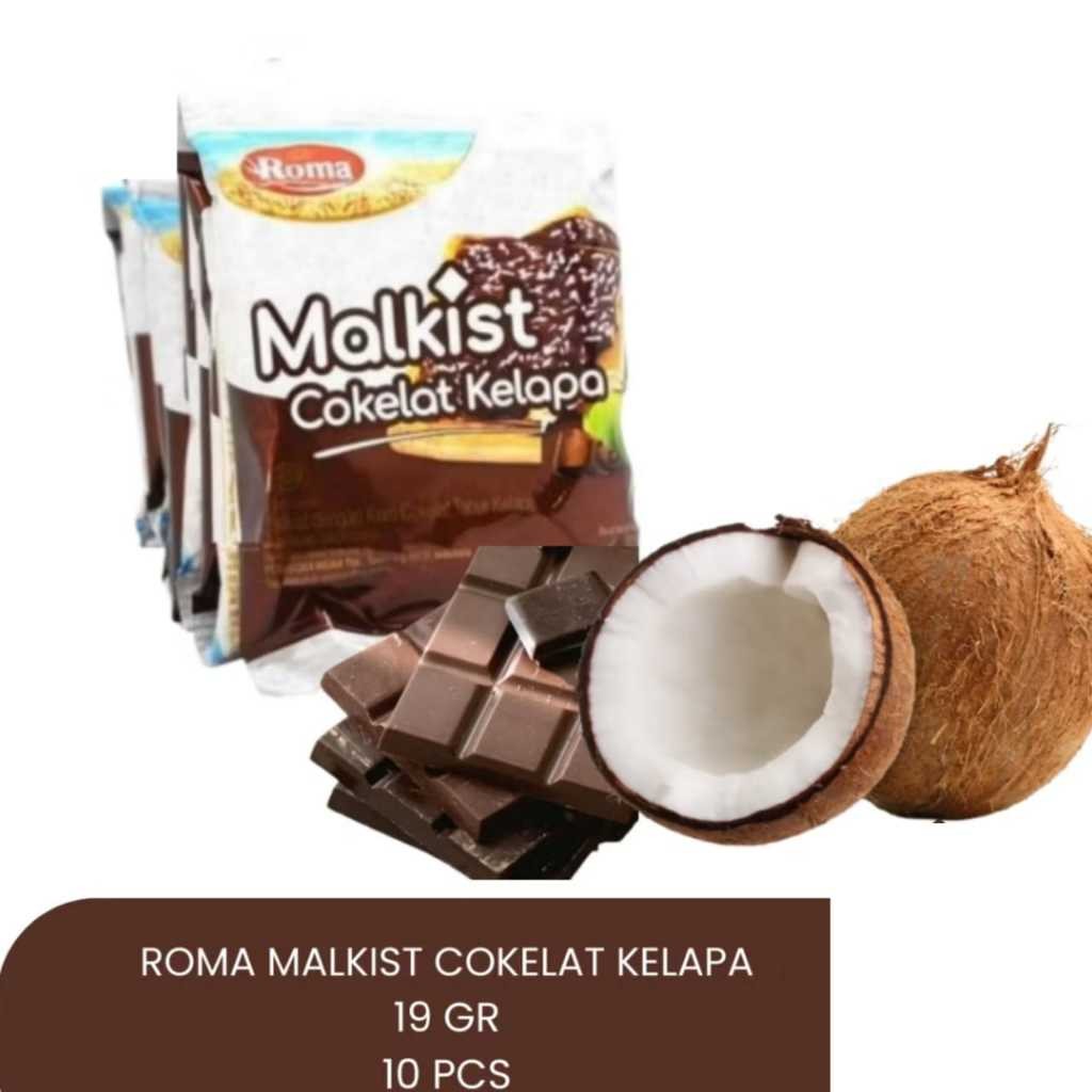 

New Arrival Roma Malkist Coklat Kelapa / 1 Pack Isi 10 Pcs Mdu9