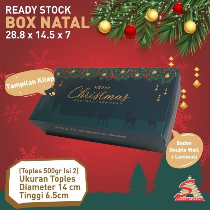 

28.8x14.5x7 Hampers Natal/Box Natal/Box Kue Kering/Kue Kering 500gr