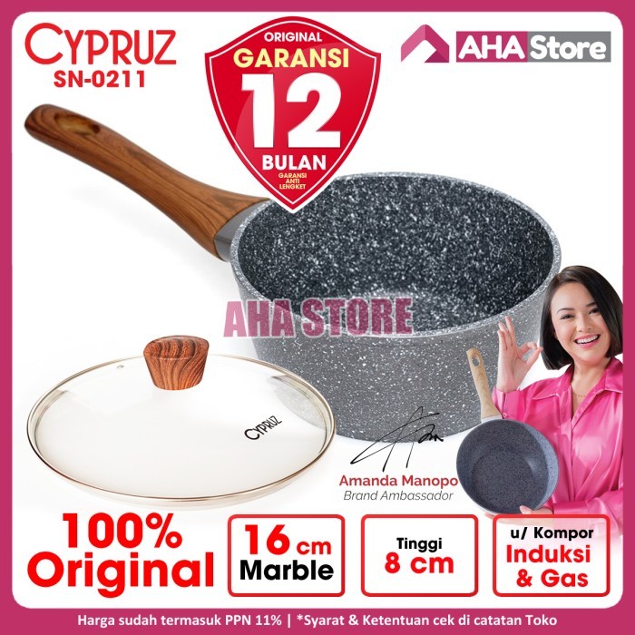 Cypruz Sauce Pan Panci Susu 18 cm Marble Induksi SN-0212