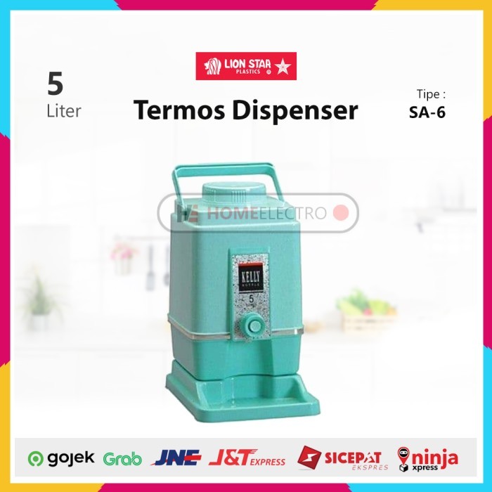 Kelly Drink Jar 5 Liter Lion Star Termos Dispenser Air Wadah Minuman
