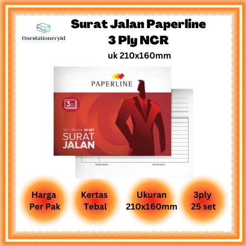 

Ready Kertas Buku Surat Jalan Paperline Besar Uk 160 x 210mm 3 Ply / Rangkap Putih Merah Kuning per