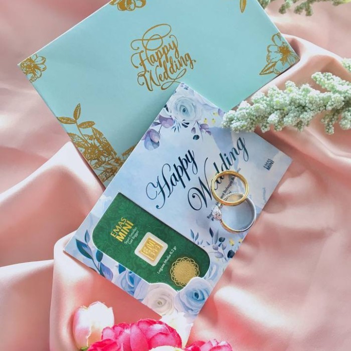 

Ready Happy wedding series emas mini + kwitansi
