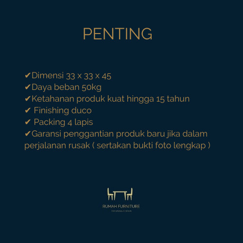 Meja Furniture Minimalis Dekorasi Kantor Ruangan Kamar Aesthetic Hitam