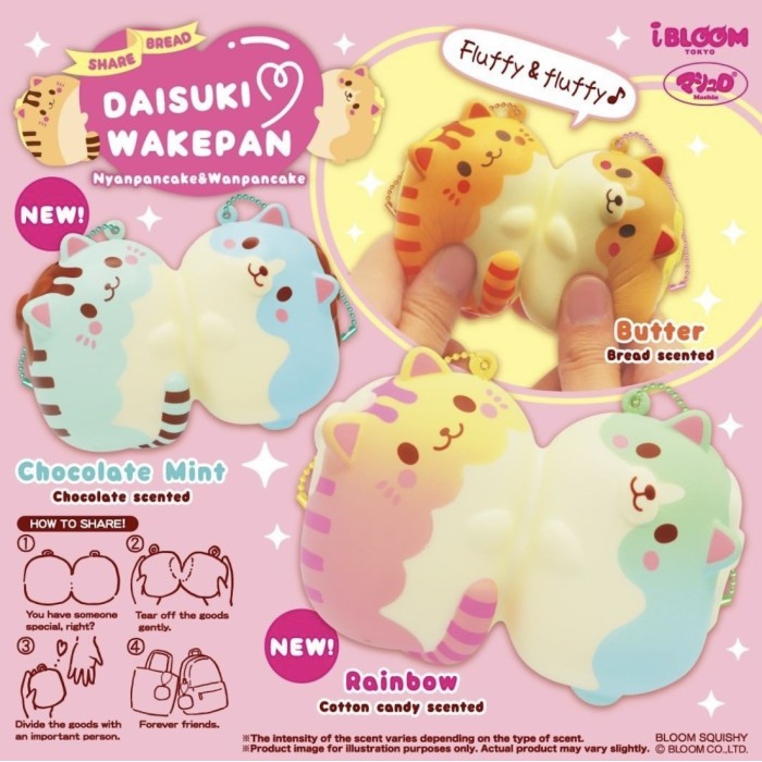 PROMO NEW VERSION SQUISHY IBLOOM WAKEPAN NYAN RAINBOW CHOCOLATE BUTTER