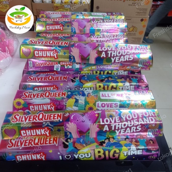 COKELAT SILVERQUEEN CHUNKY JUMBO SPESIAL VALENTINE DAY 1 KG