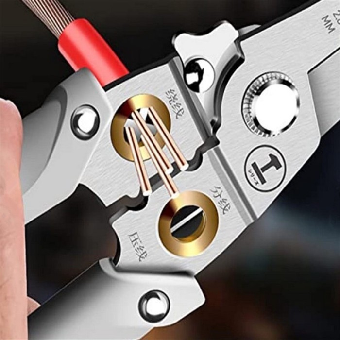 Tang Dekrustasi Kabel Pengupas Kawat Multi Tang Tukang Listrik Alat Tang