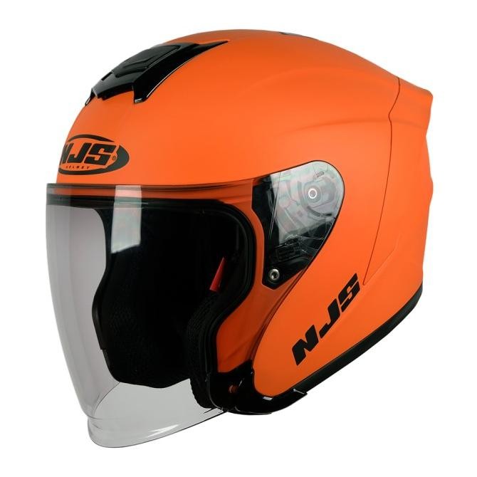 Njs Kairoz Orange Squash - Helm Half Face Original