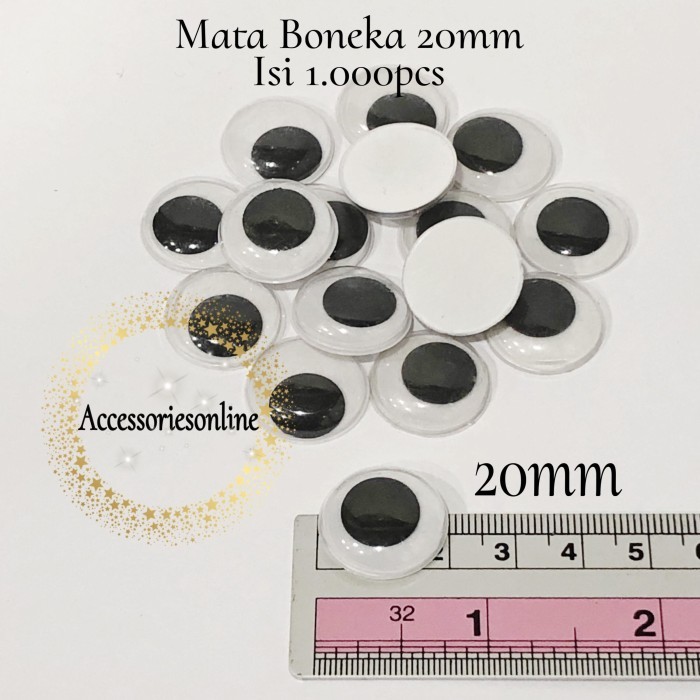

MATA BONEKA GOYANG 20MM ISI 1000PCS