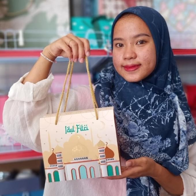 

Mubarak| paper bag kotak kue kering lebaran hari raya idul fitri tebal mewah