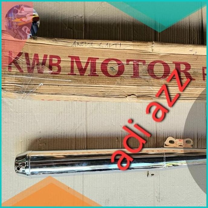 knalpot gembungan nalpot croom model bambu lurus suzuki rc110 crystal