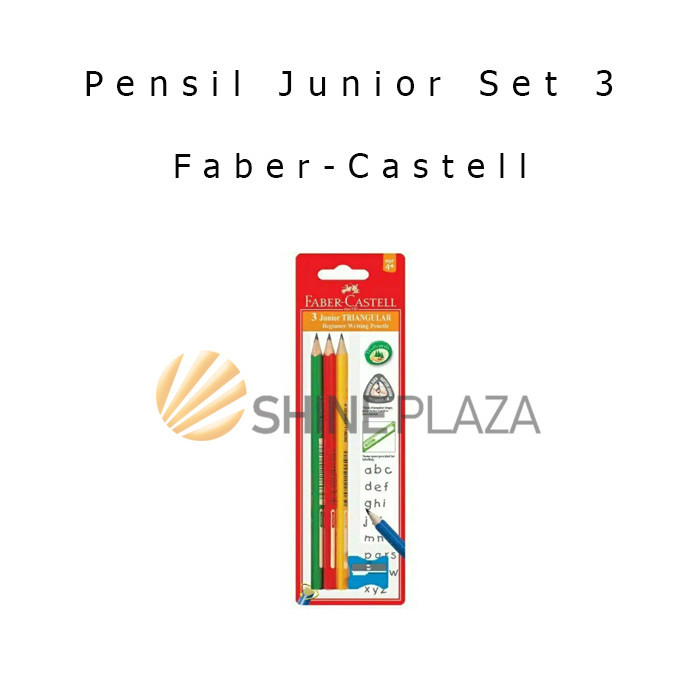 

PENSIL SEGITIGA FABER CASTELL JUNIOR SET 3 - PRE SCHOOL GRIP PENCIL 2B
