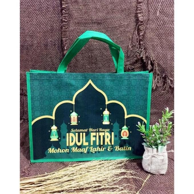 

Mubarak| Tas Bingkisan Lebaran Tas Parcel Hari Raya Idul Fitri Hijau Tua