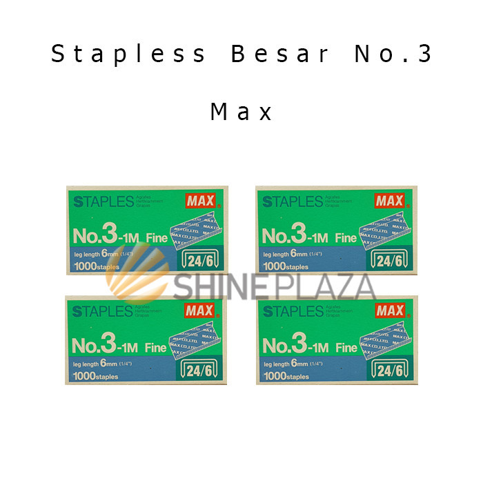 

REFILL STAPLES MAX NO. 3 - ISI HEKTER STAPLER STEPLER JEPRETAN BESAR 24/6