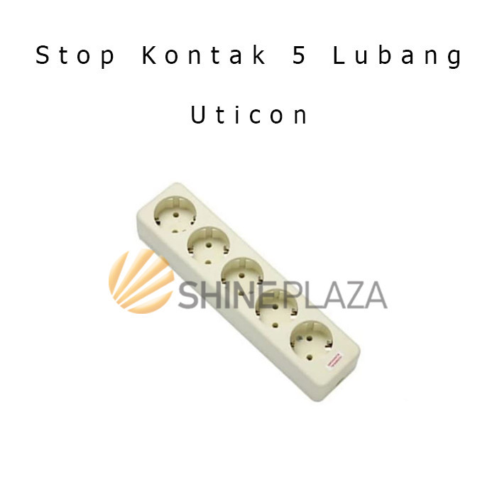 

STOP KONTAK UTICON 5 LUBANG - STOPKONTAK TERMINAL KUNINGAN UTICON