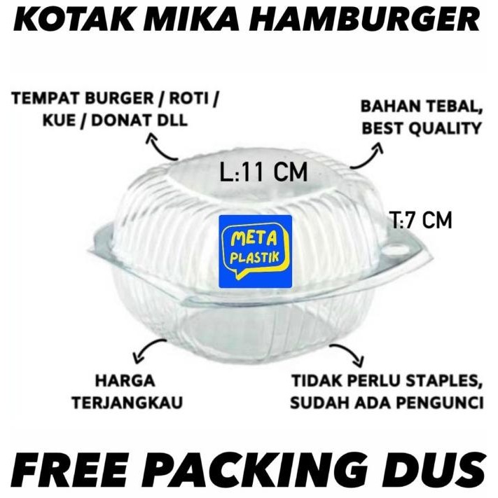 MIKA HAMBURGER TEBAL / KOTAK HAMBURGER / MIKA BURGER / TEMPAT BURGER B