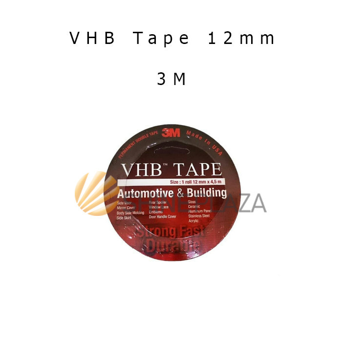 

DOUBLE TAPE VHB 3M ORIGINAL 12MM X 4.5M BUSA PEREKAT BANGUNAN OTOMOTIF