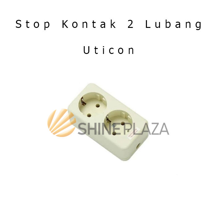 

STOP KONTAK UTICON 2 LUBANG - STOPKONTAK TERMINAL KUNINGAN UTICON