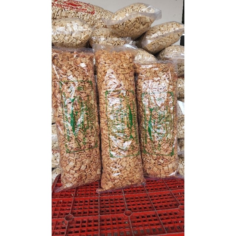

1ball kerupuk tahu kotak pedas daun jeruk camilan medan