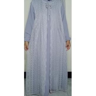 Ready Outer Brokat Cardigan Brokat Outer Kondangan Long Vest Outer Jumbo Luaran Gamis Muslimah Bisa 