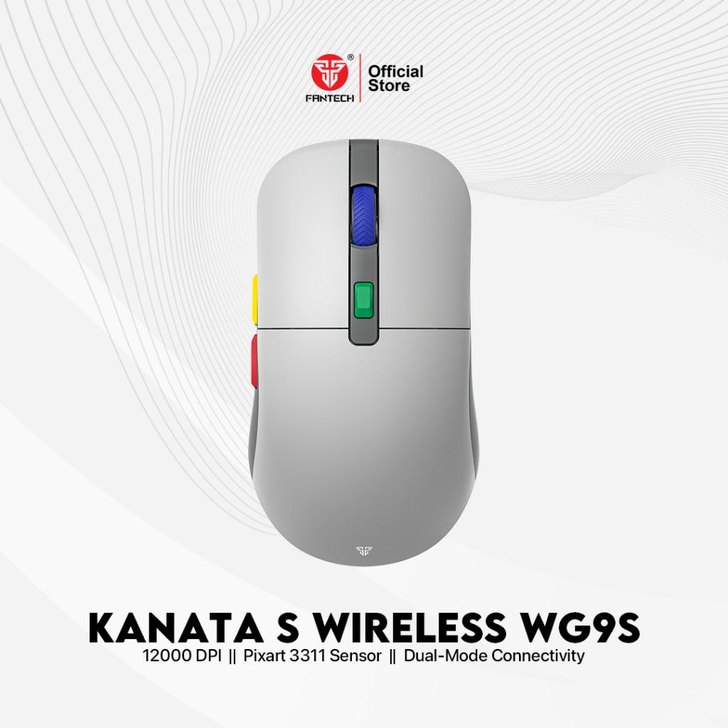 FANTECH KANATA WIRELESS MOUSE GAMING WIRELESS RGB MACRO WG9 WG9S DPI 12.000