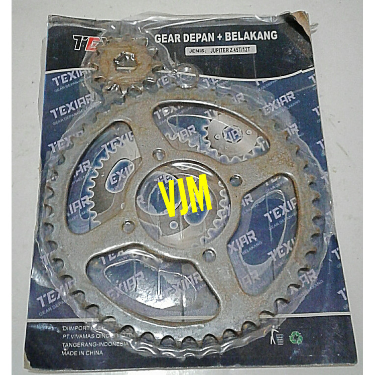 Promo Murah Gear Set Gir Paket Rx King Rxs Jupiter Vega F1Zr 45T 12T Barang Langka