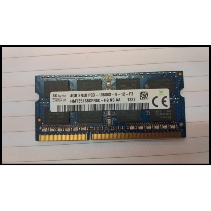 Sodimm Hynix 4gb Ddr3 Pc10600s.. ( Memory / Ram For Laptop)