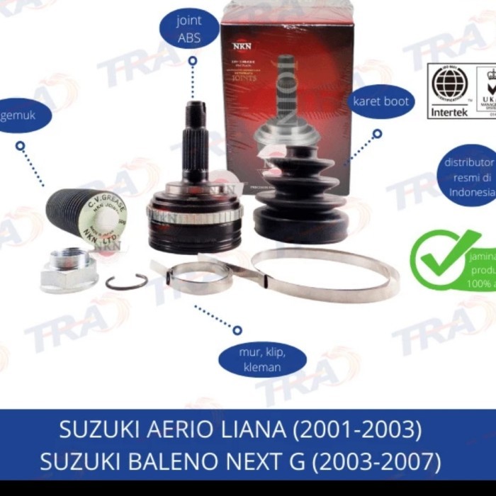 As Roda Cv Joint Luar Suzuki Aerio Baleno Next G Nkn Japan