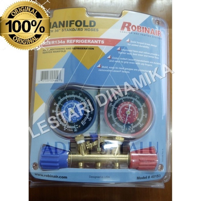 HOT SALE Manifold Gauge ROBINAIR 40153 (R22, R134a) Robinair