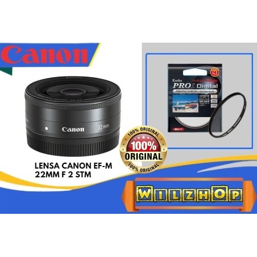 LENSA CANON 22MM F2 STM - LENSA MIRRORLES CANON EF-M 22MM F2 STM
