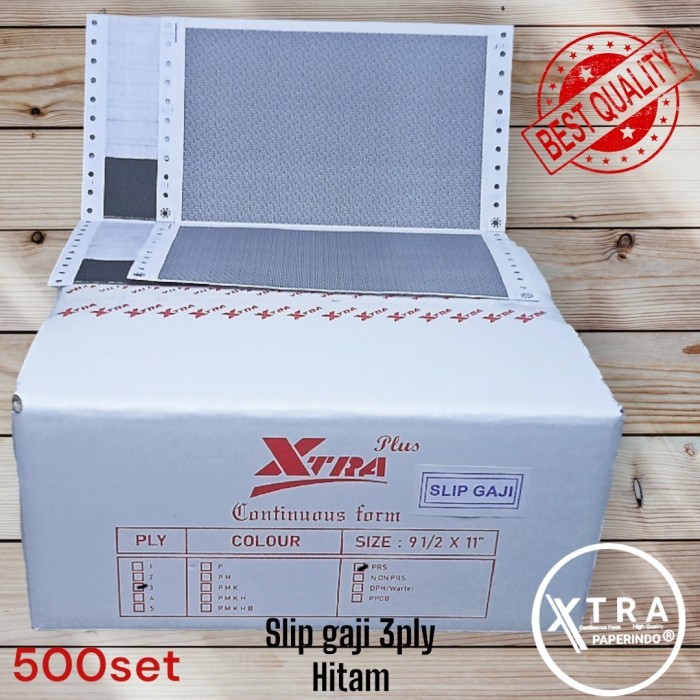 

Ready kertas slip gaji continuous form confidential 3ply 1000sheet (hitam)