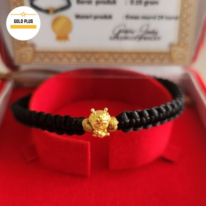 TERBARU Gelang charm naga emas 24k