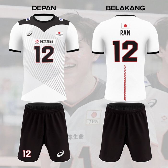 PROMO Jersey voli timnas Jepang jersey volley japan baju voli warna putih 1