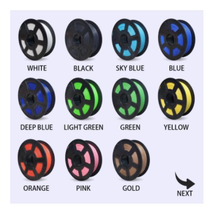 

3D Printing Filament PLA 1.75mm 1Kg untuk 3D Printer FDM 3D Pen Refill