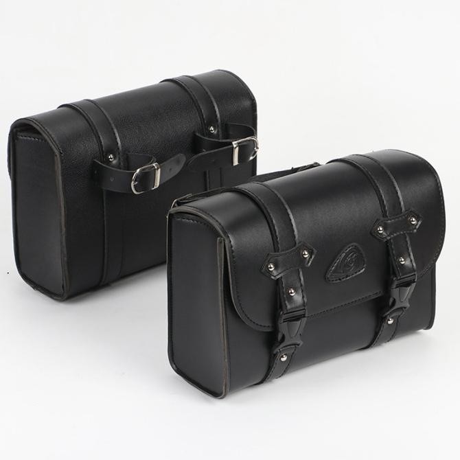 Sidebag Tailbag Tas Samping Kulit Belakang Bagasi Motor Klasik Retro XSR 155 W175 Scoopy Stylo Fazio