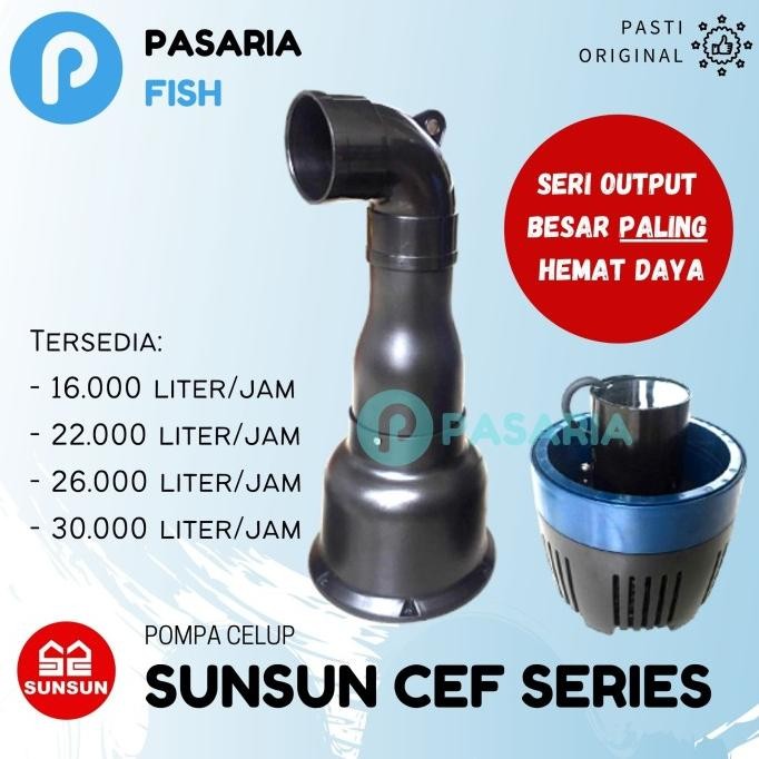 SUNSUN CEF 16000/CEF 22000/CEF 26000/CEF 30000 Pompa Celup Kolam Hemat