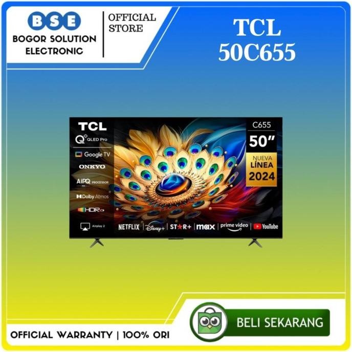 TCL 50C655 Qled Pro Google TV Android TCL 50 Inch 50C655 Qled 4K TCL 50"