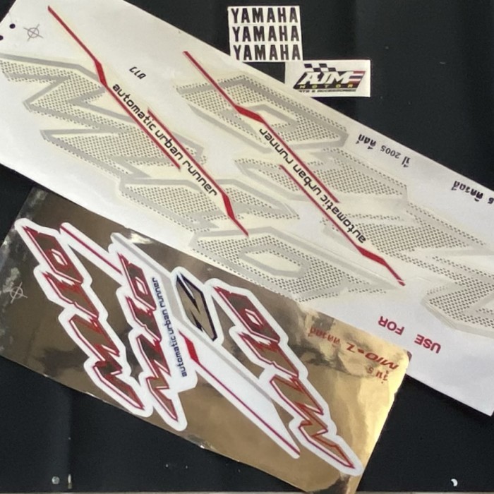 TERBARU striping stiker lis bodi mio sporty smile urban impor thailand putih