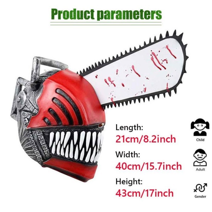 Ready stock] Helm Chainsaw Man Topeng Flash Chainsaw Man Mainan Manusia Pesta Halloween Hadiah