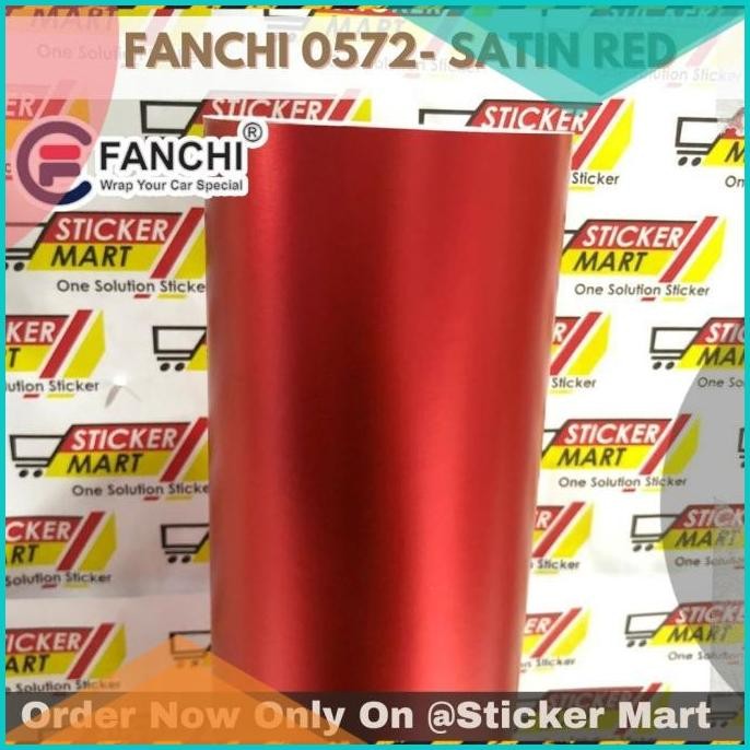 Stiker mobil motor wraping satin matte chrome merah metalik premium 1