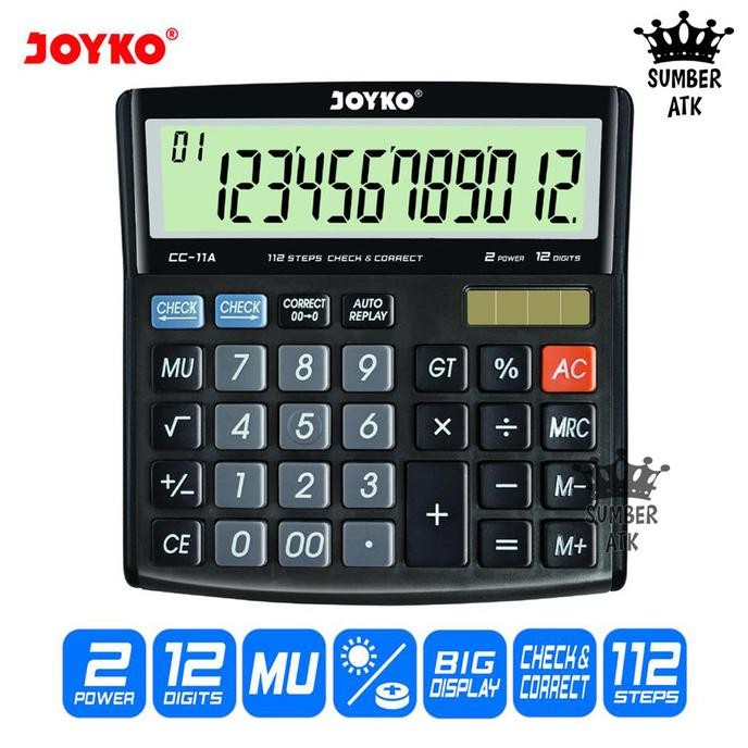

fgk-24 Calculator Kalkulator Joyko CC-11A 12 Digits Check Correct Viral