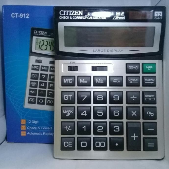

fbx-4 KALKULATOR CALCULATOR CITIZEN CT-912 BESAR Viral