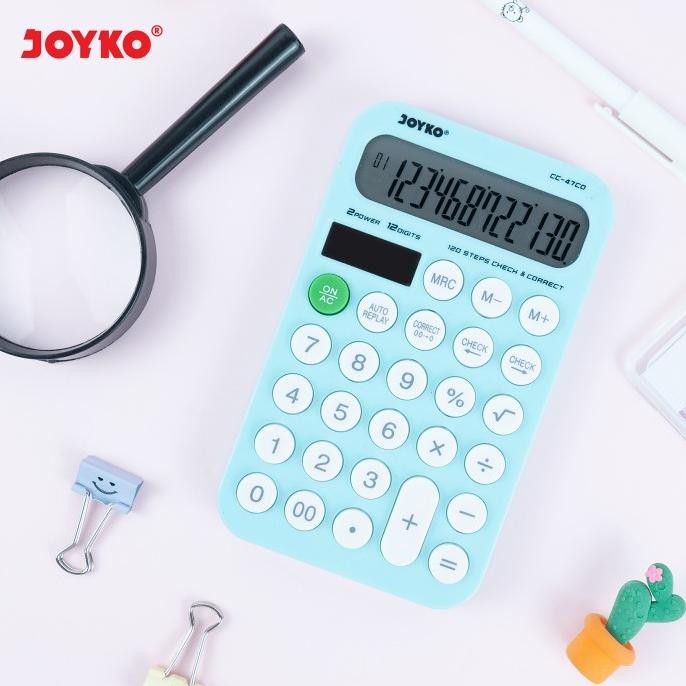 

th-23 Calculator Kalkulator Joyko CC-47CO 12 Digits Check Correct Original