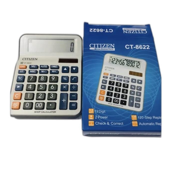 

Terlaris! Kalkulator Citizen CT 8622 - Kalkulator 12 Digit Premium