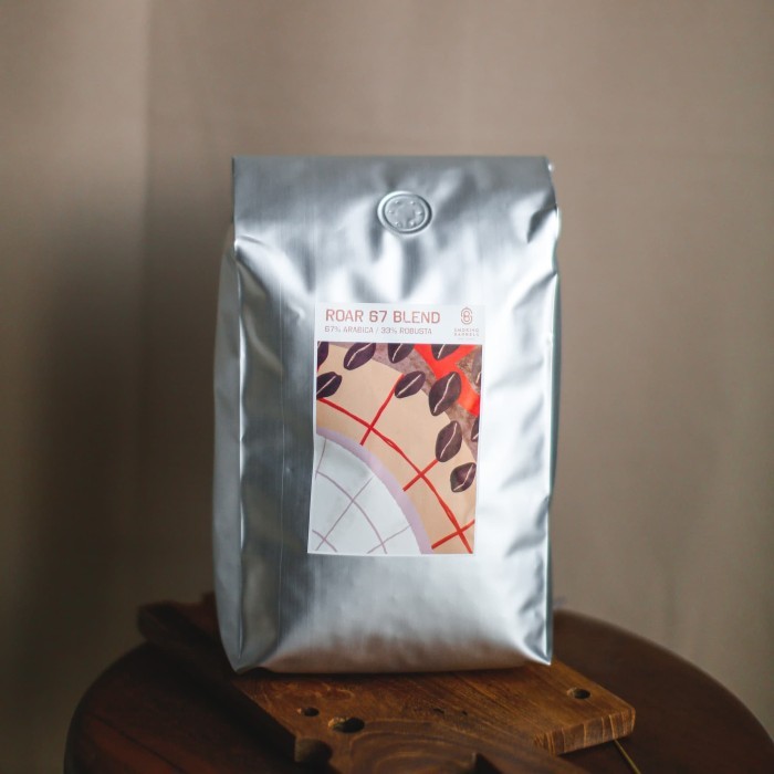 

Roar 67 Blend 1Kg -Dark Roast Biji Kopi Es Kopi Susu - Smoking Barrels