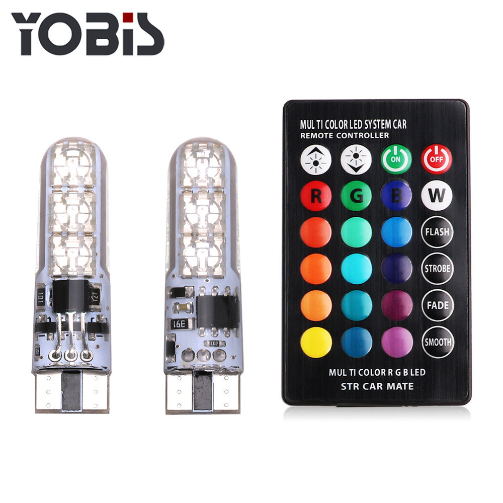 Yobis LED T10 RGB Control Remote Lampu Kota Sein Reting Rem