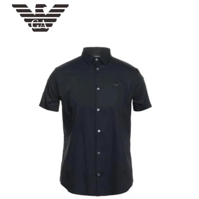 Emporio'S Armani Kemeja Lengan Pendek Pria Dewasa Bordir Formal Emongrike